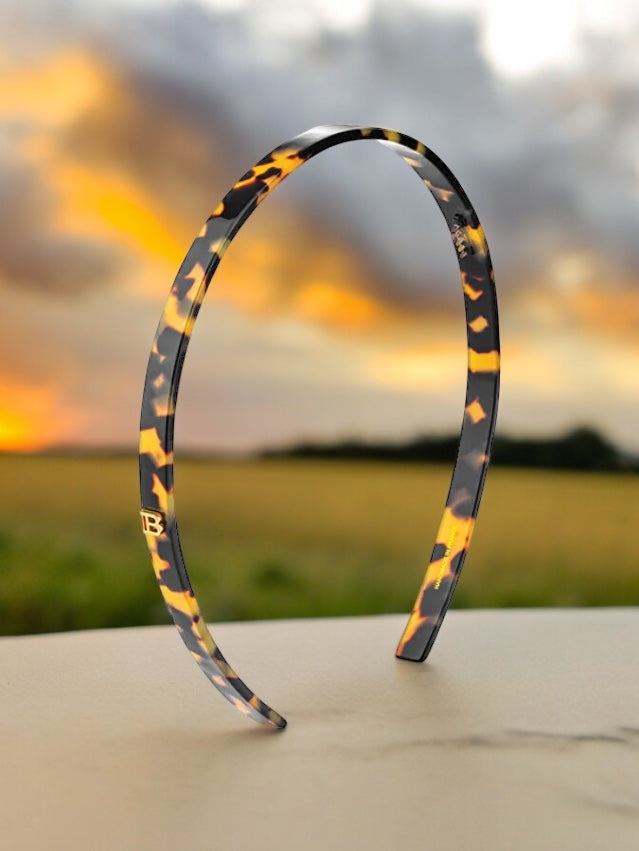 Balmain Cellulose Acetate Headband Tortoise Shell Small 限量版頭箍(琥珀)