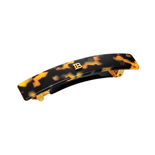 Balmain Barrette Pour Cheveux Medium Tortoise 琥珀色18K鍍金髮簪(中)