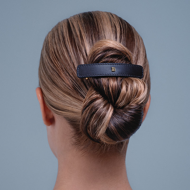 Balmain Limited Edition Leather Barrette Cosmic Sapphire C4 25